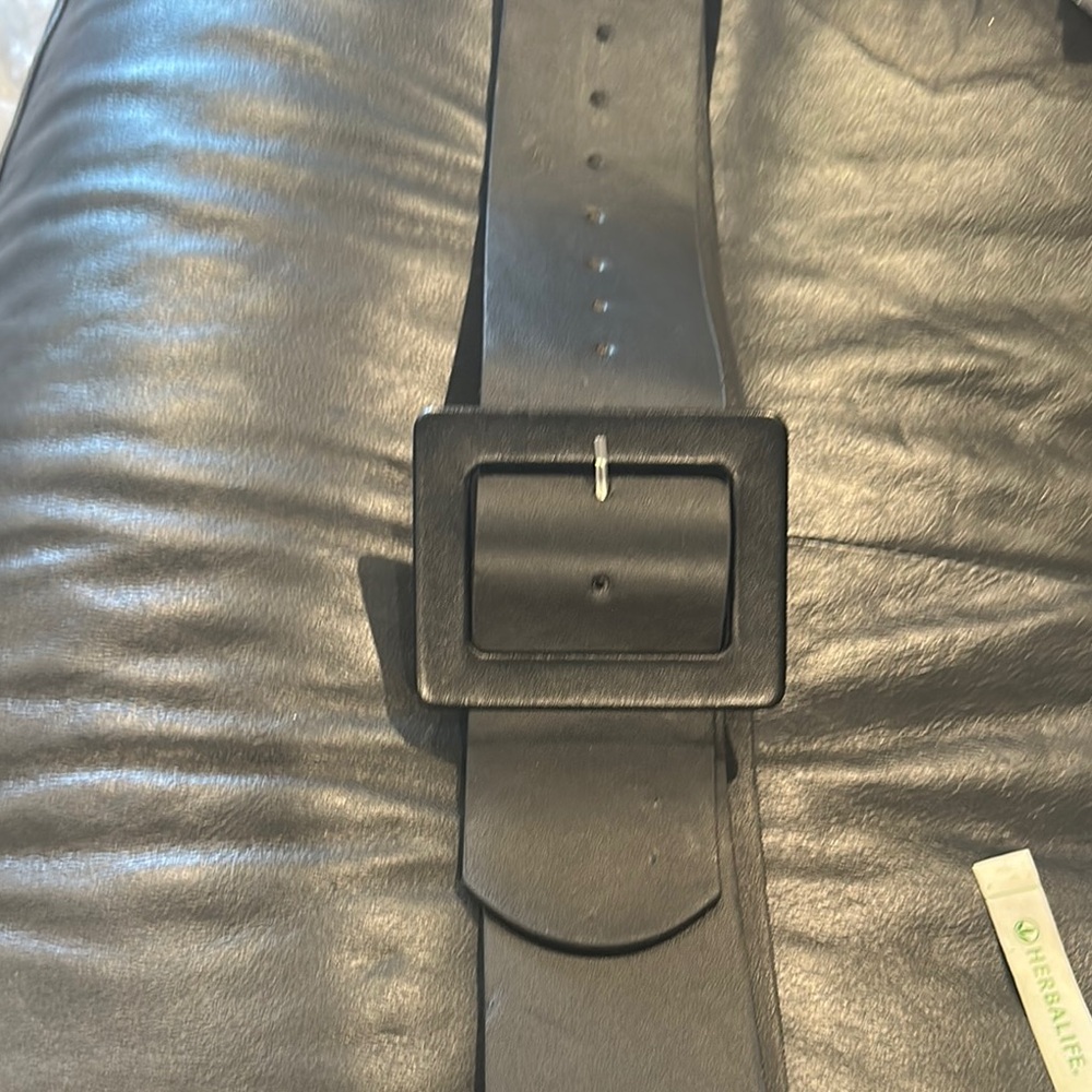 Versatile Black Leather Belt Bag for Men